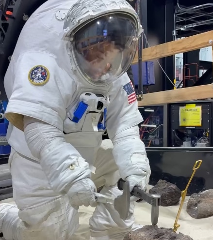 An image of Nasa astronaut Christina Koch during the Moonwalk training. (Photo: Instagram)