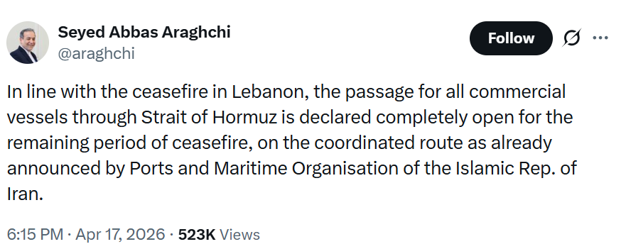 توییت عباس عراقچی