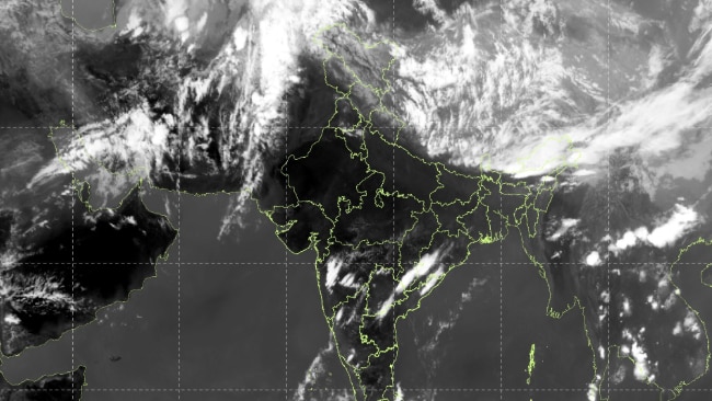 A satellite image of a cloudless India which is causing higher temperatures. (Photo: IMD)