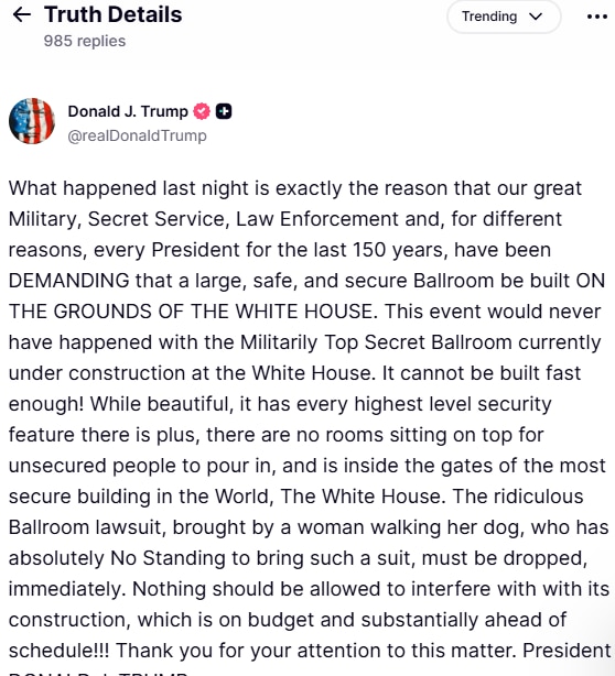 Trump post