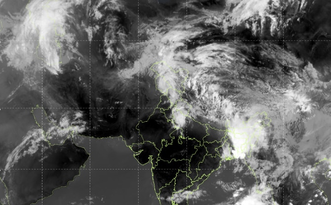 A satellite image showing the weather system over Northern India. (Photo: IMD)