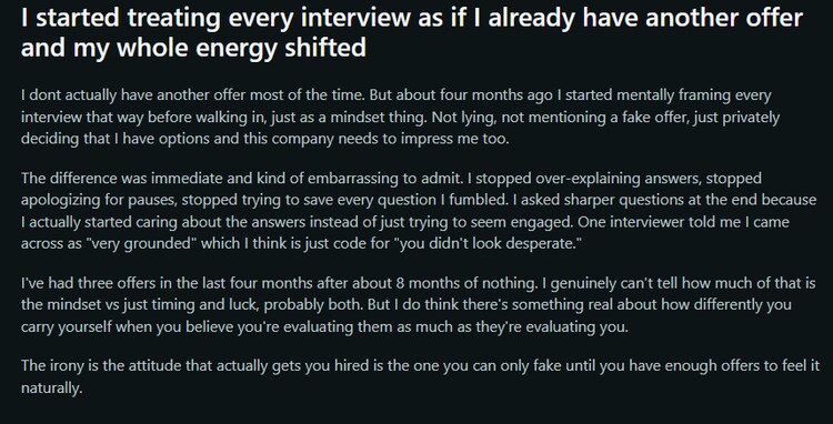 Man lands multiple job offers after this one shift in mindset during interviews