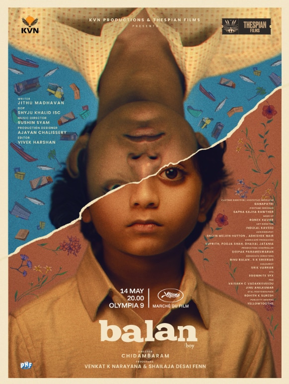 Poster of Balan: The Boy announcing its screening at the March du Film section of Cannes Film Festival 2026 (Photo: X/KVN Productions)