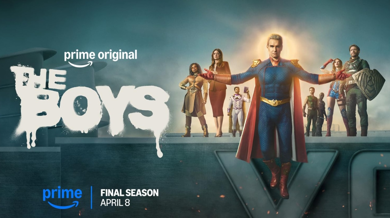 A poster of The Boys featuring Homelander and other supes from the show (Photo: IMDb)