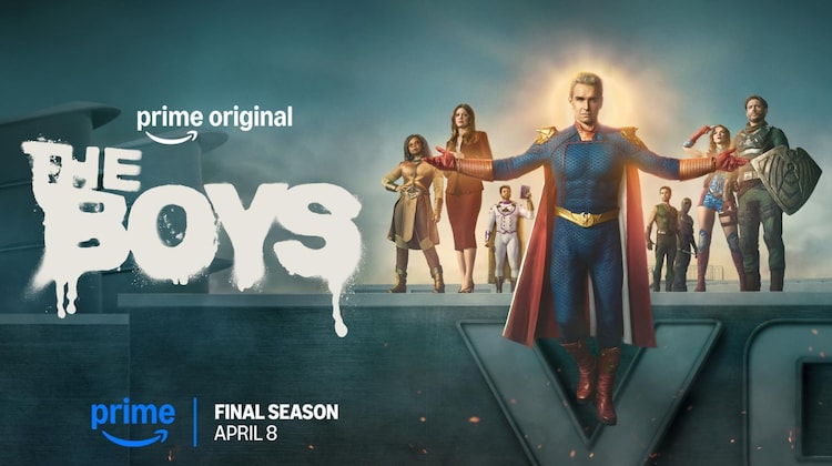 A poster of The Boys featuring Homelander and other supes from the show (Photo: IMDb)