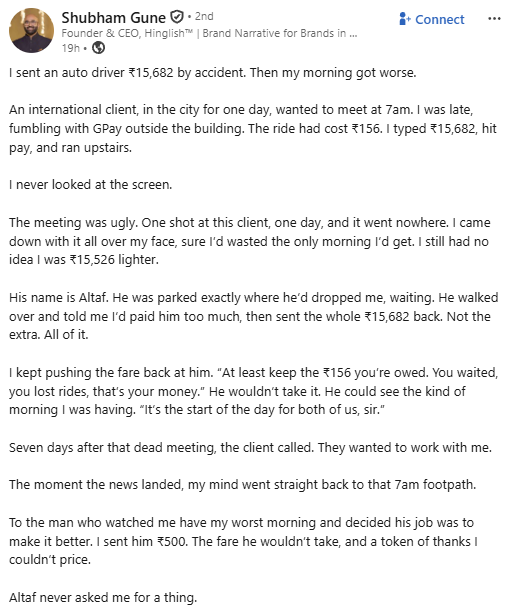 Mumbai man accidentally pays auto driver Rs 15,682, but the story didn't end there