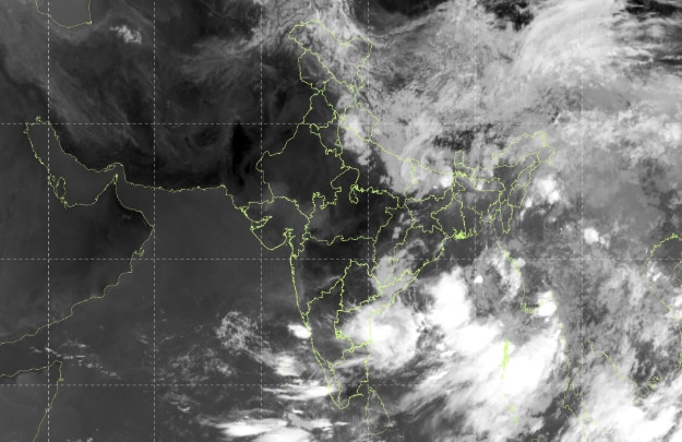 The weather system is seen over UP and Delhi-NCR in this satellite image. (Photo: IMD)