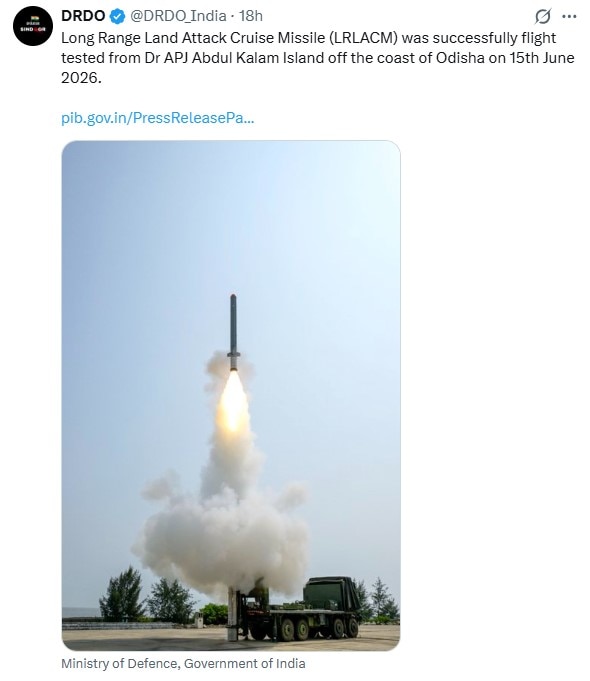 India Tomahawk missile