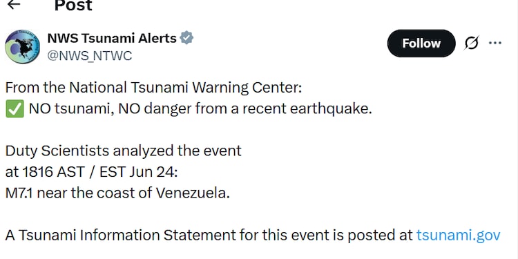 Tsunami alert
