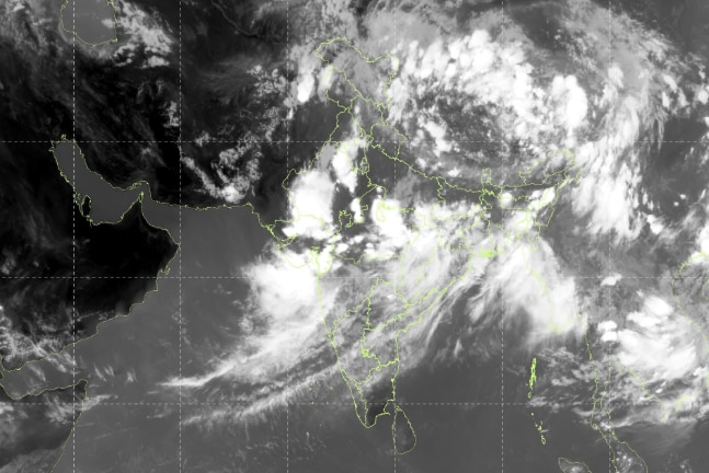 A satellite image of the weather system in the Indian subcontinent. (Photo: IMD)