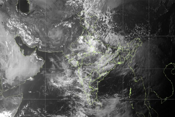 A satellite image shows the weather systems over the Indian subcontinent. (Photo: IMD)