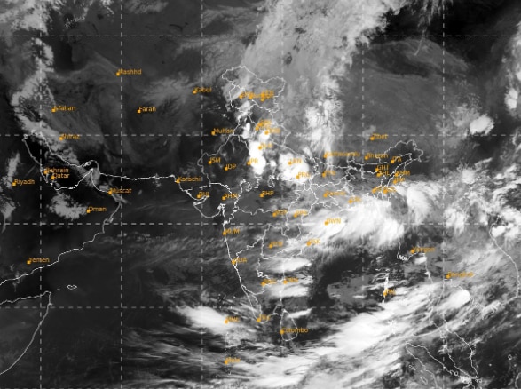 A satellite image shows the weather systems over the Indian subcontinent. (Photo: IMD)