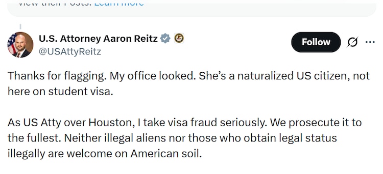 US tweet