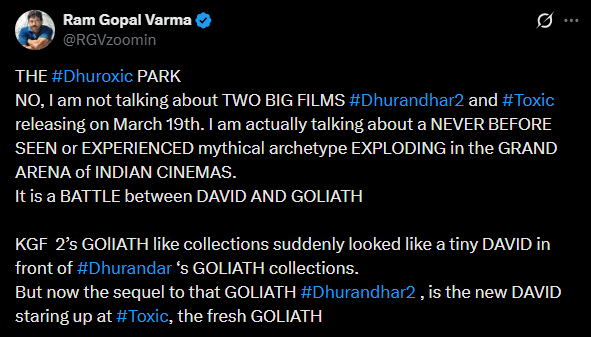 Comment on Ram Gopal Varma's X post
