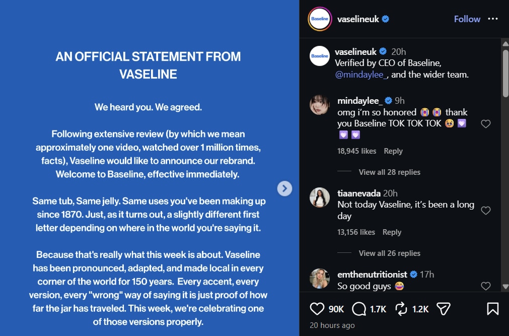 Korean influencerâs âBaselineâ mispronunciation goes viral, Vaseline reacts