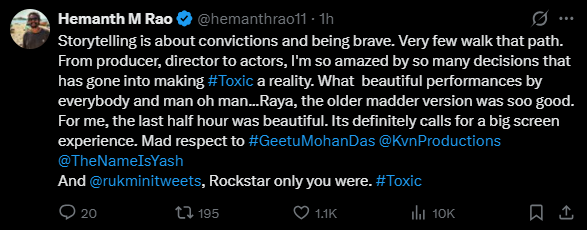 Hemanth Rao's X post