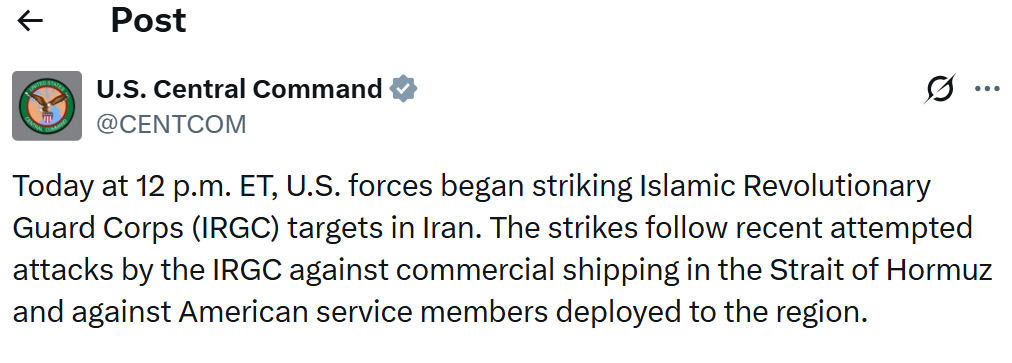 CENTCOM tweet