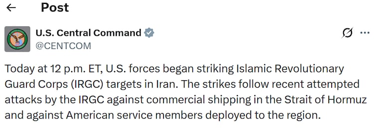 CENTCOM tweet