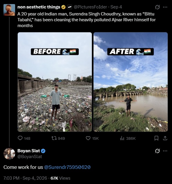 Dutch CEO offers job to man who cleaned filthy river all by himself in Madhya Pradesh