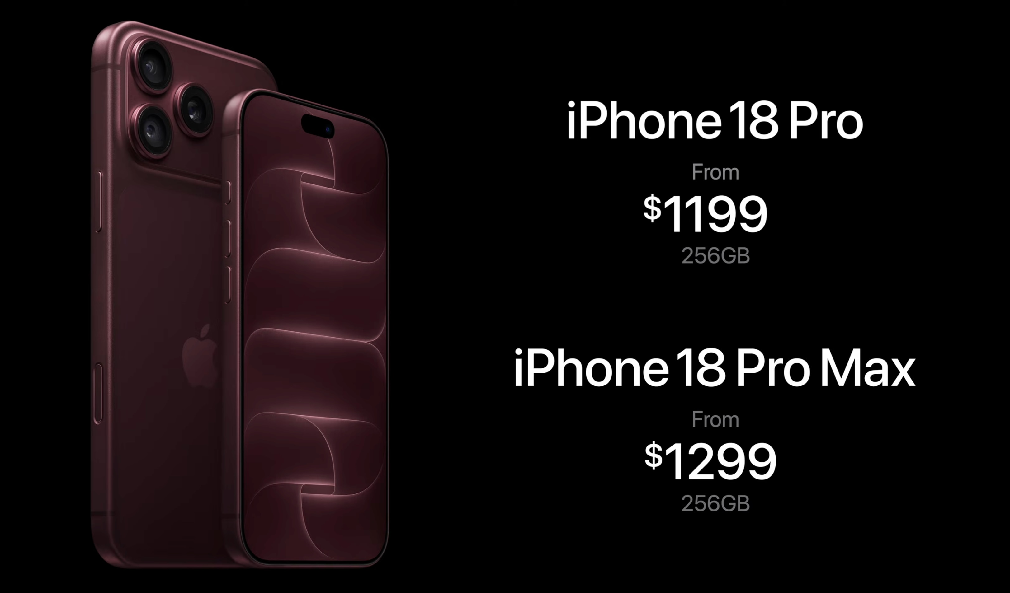 iPhone 18 Pro prices