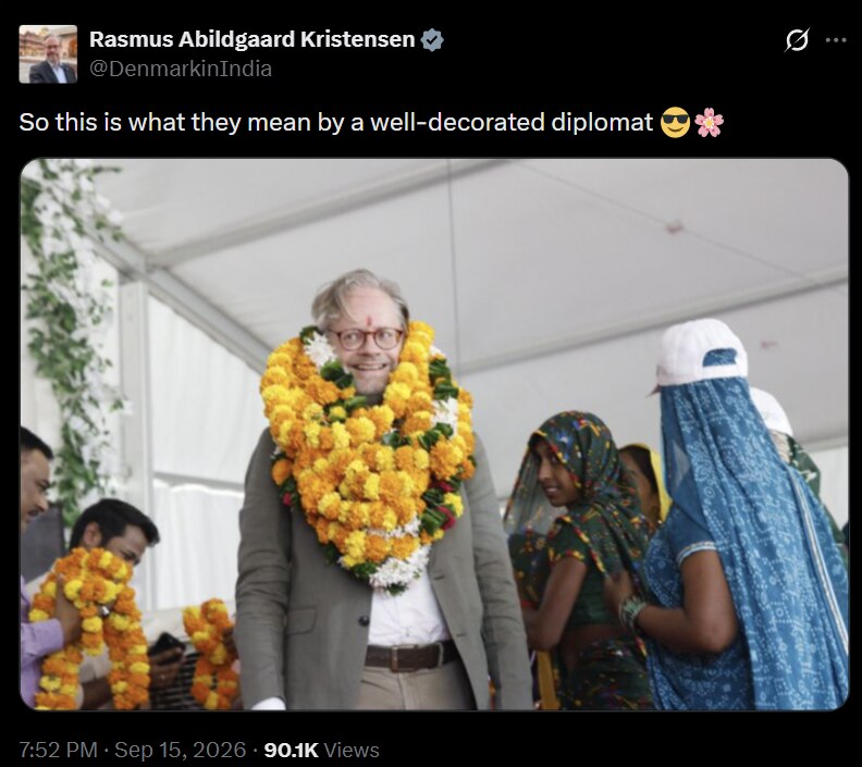 Denmark envoyâs garland look has a âwell-decorated diplomatâ explanation