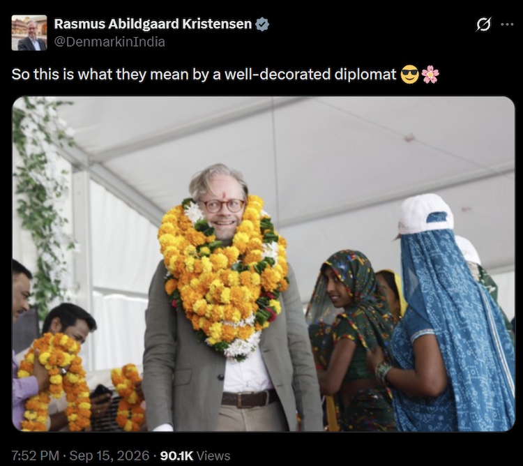 Denmark envoyâs garland look has a âwell-decorated diplomatâ explanation