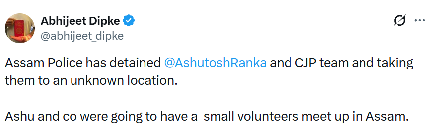 Abhijeet Dipke tweet