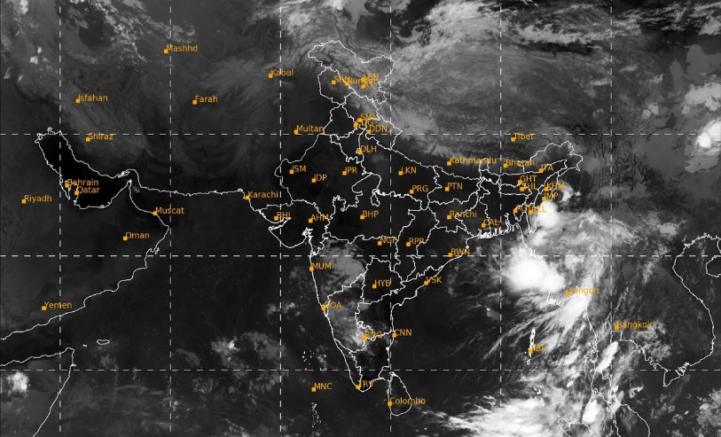 A satellite image shows the India without any cloud cover. (Photo: IMD)