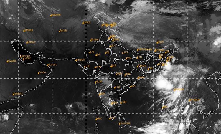 A satellite image shows the India without any cloud cover. (Photo: IMD)