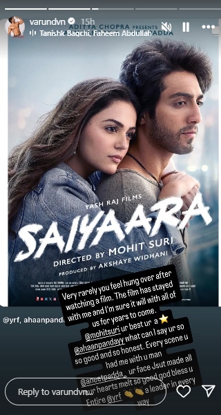 Varun praises Saiyaara