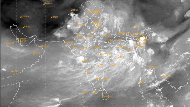 Water vapour IMD rain