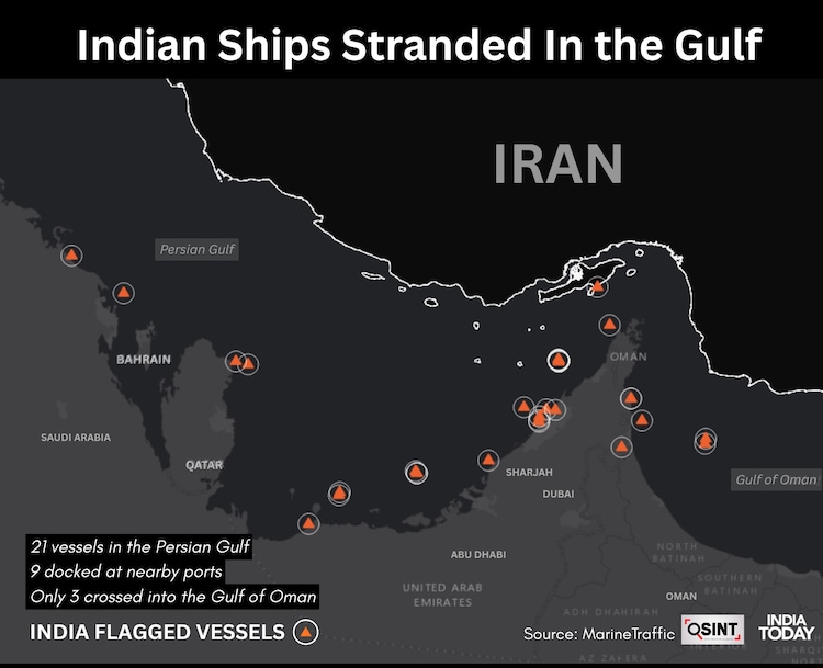 Indian vessels in the gulf