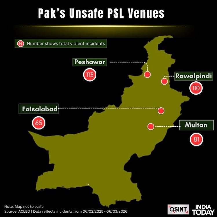 Violent incidents in Pakistan