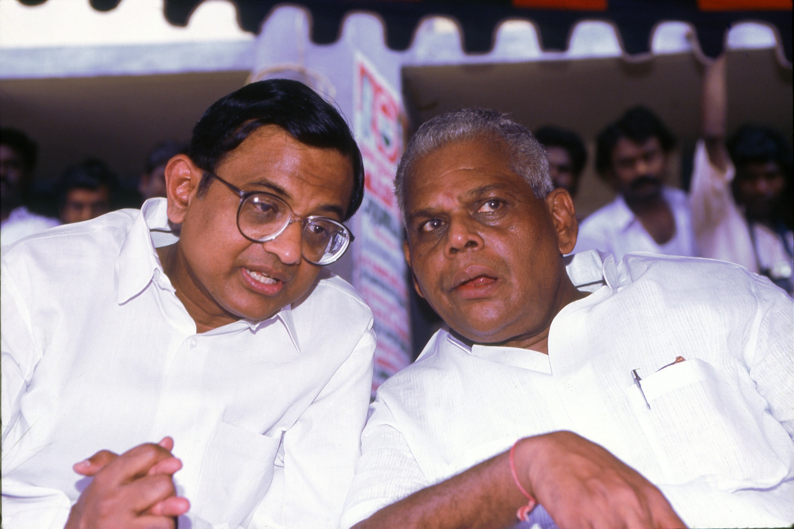 P. Chidambaram and G.K. Moopanar (Photo: India Today Archives)