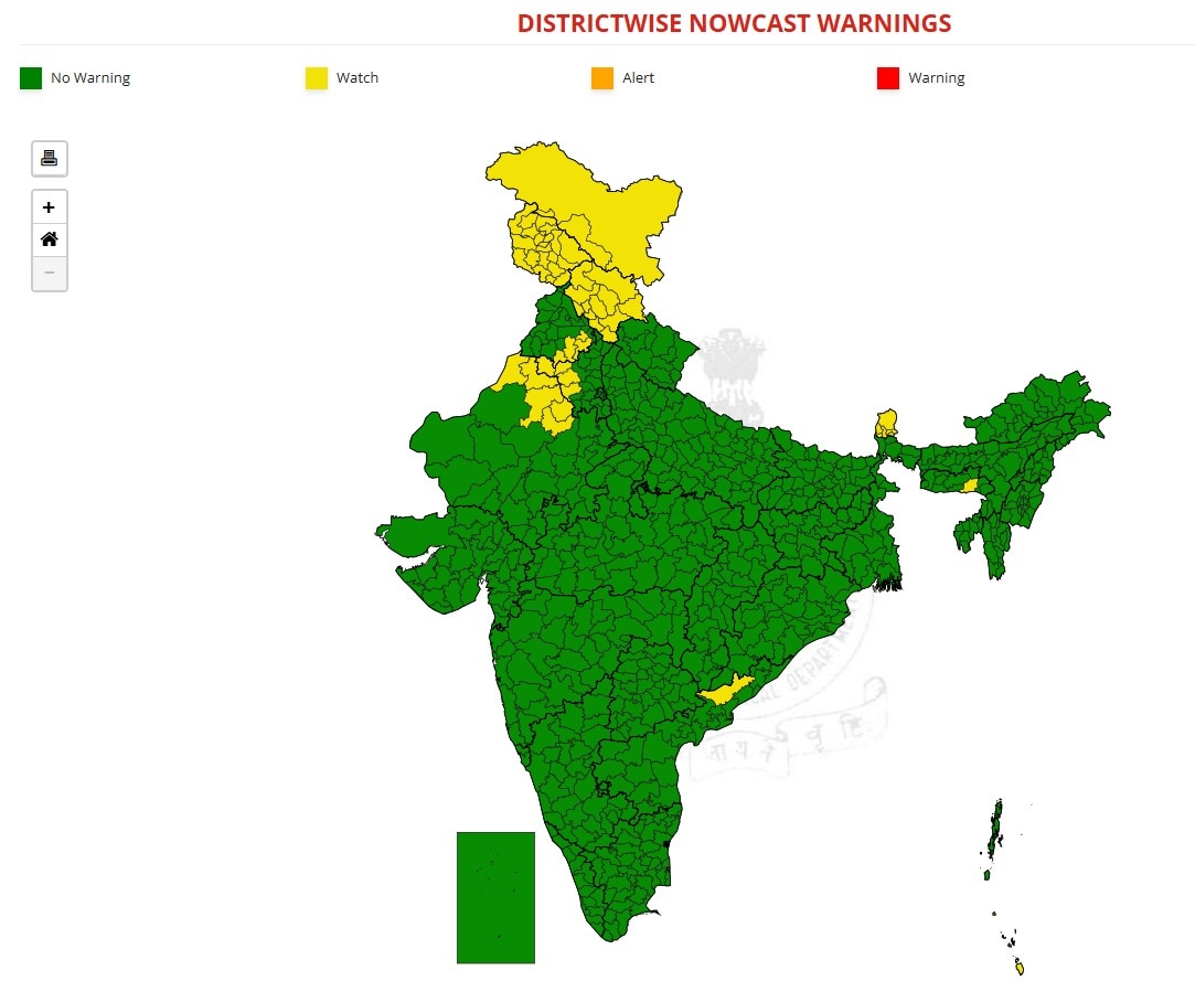 A satellite image predicting rain in North India. (Photo: IMD)