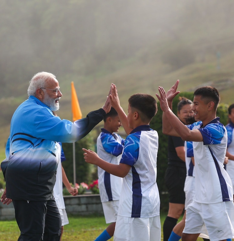 PM Modi football