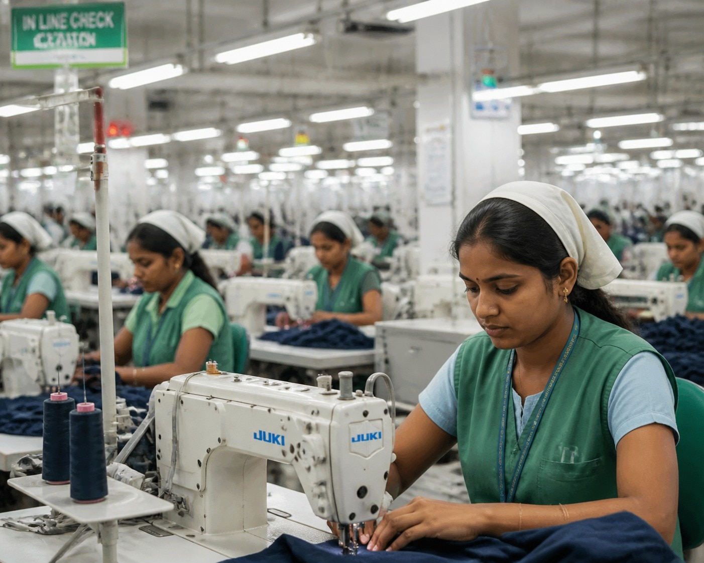 A representative image of Tamil Nadu's industrial transformation, where labour from across the country contributes to the thriving garment sector. (CGI)