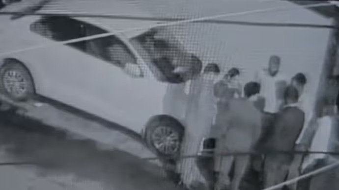 CCTV footage showed all the members of the gang