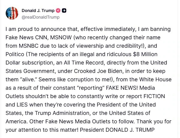 Trump statement