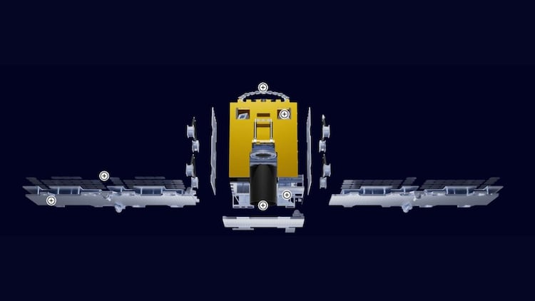 An aritst's concept of the worldâs first satellite that combines radar and optical sensors. (Photo: GalaxyEye)