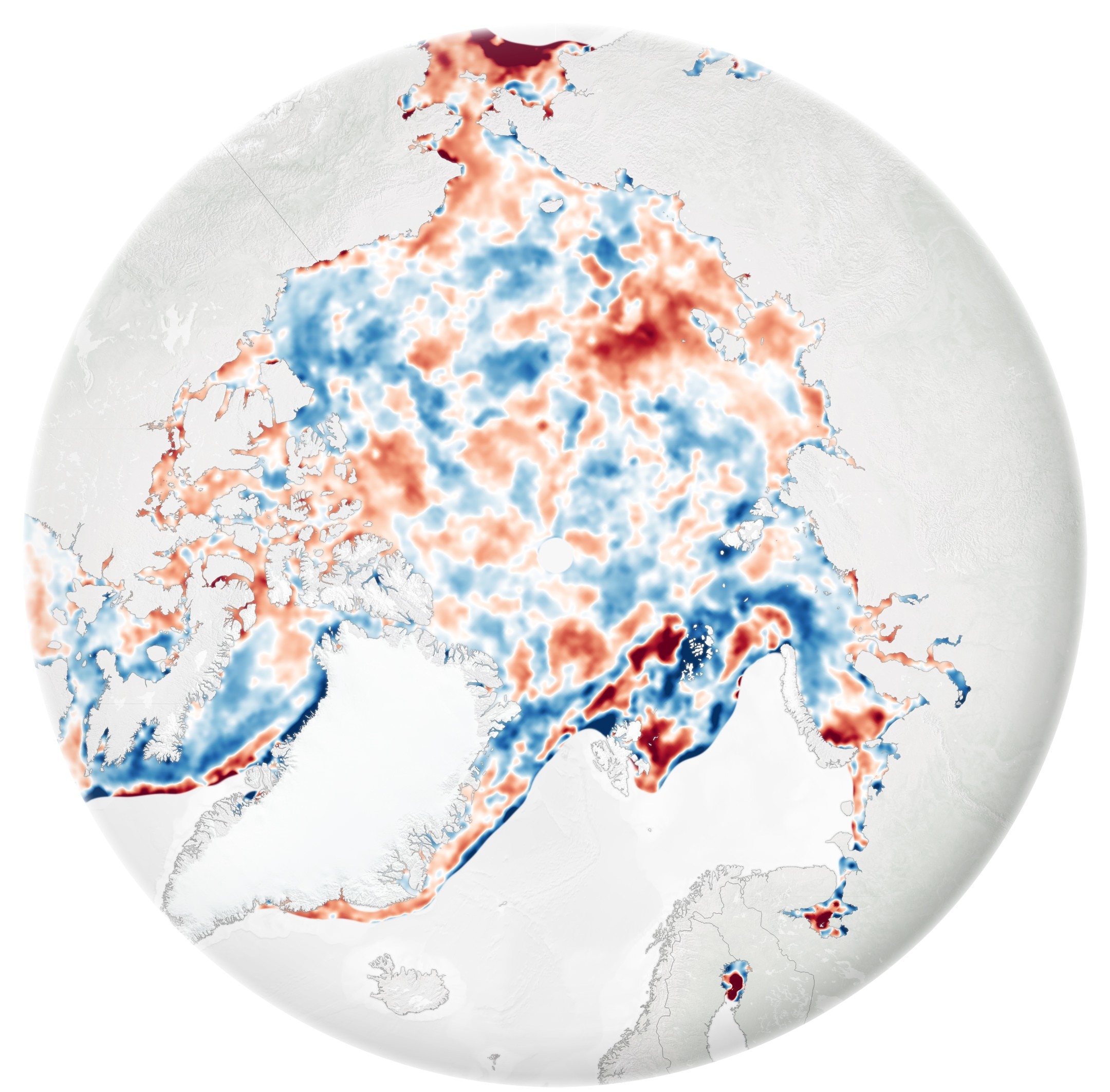 A graphic illustrating the Arctic sea ice melt from 2010 to 2023. (Photo: Nasa)