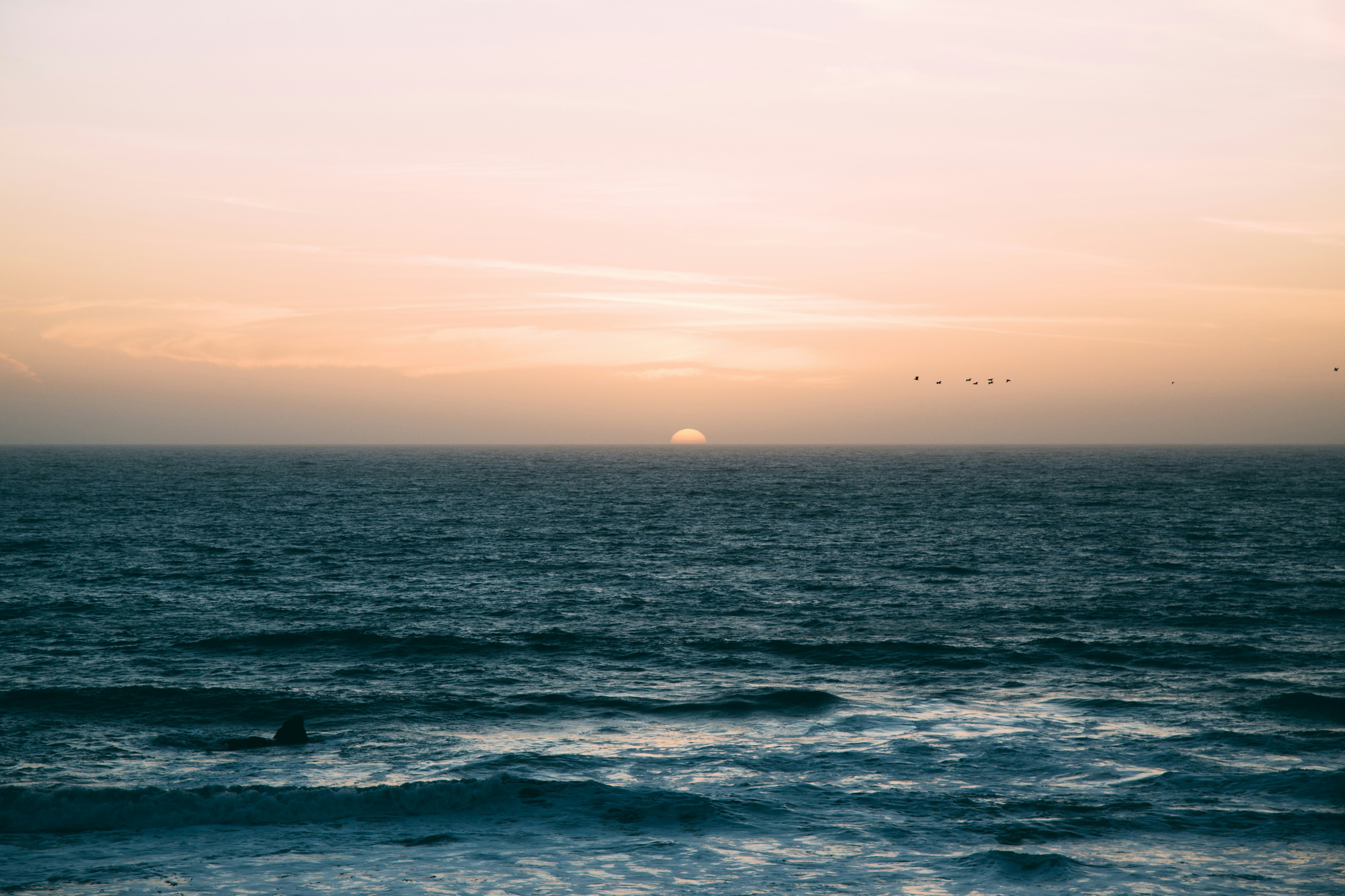 A view of the ocean horizon during a sunset. (Representational Photo: Unsplash)