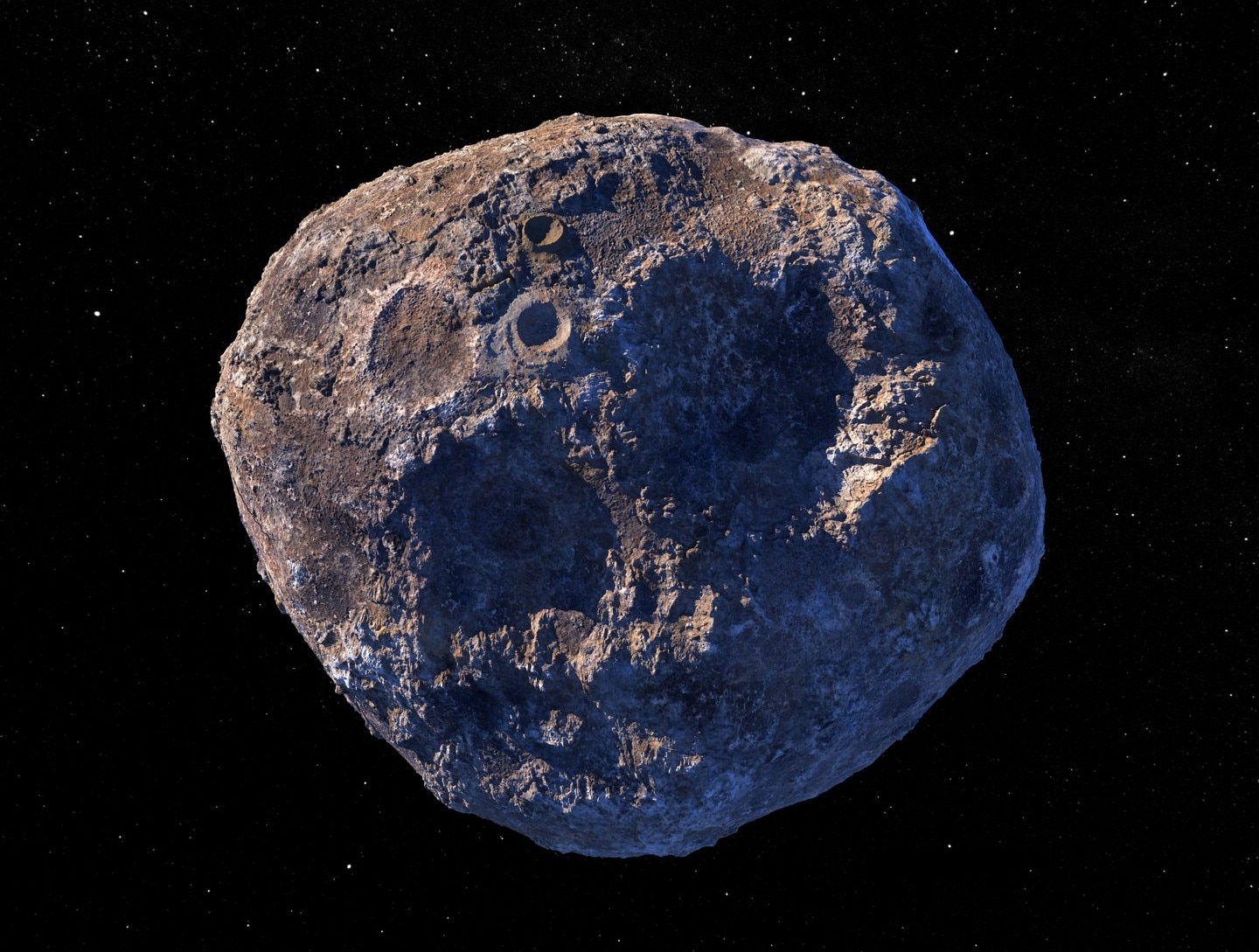 An illustration of the asteroid Psyche. (Photo: Nasa)