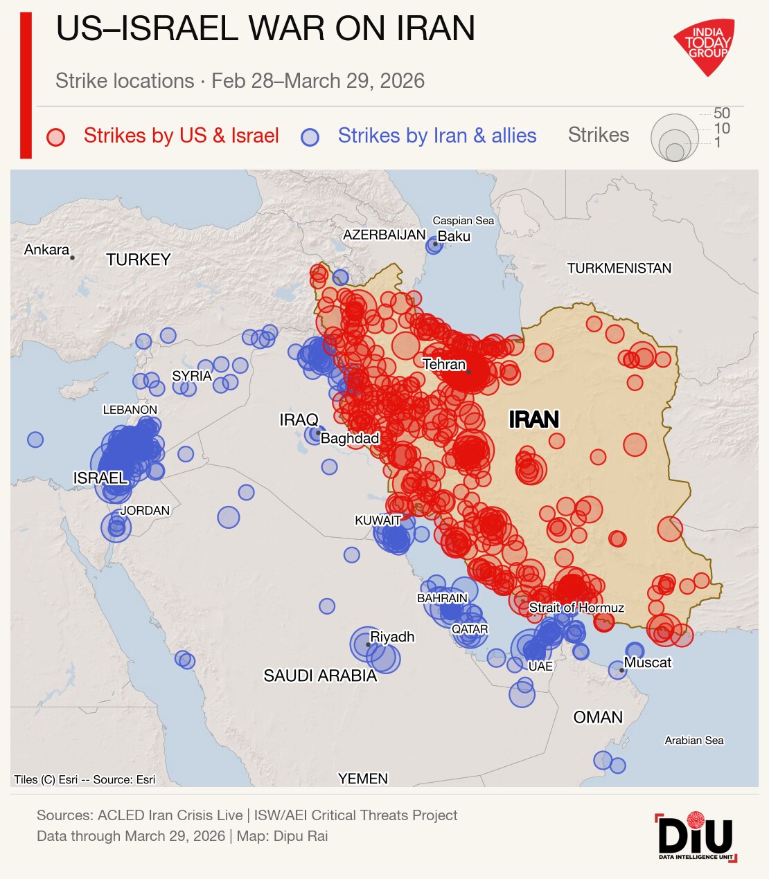 With 2,297 strike events since February and oil passing $116 a barrel, the conflict's next front may be a small coral island that handles nearly all of Iran's crude exports.