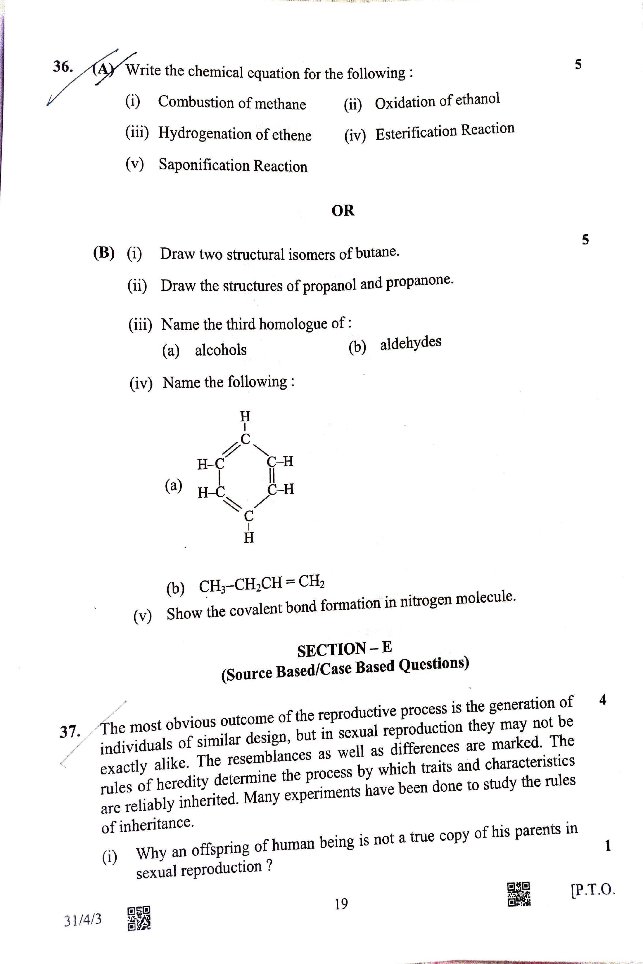 Cbse Class 10 Science Board Exam 2023 Full Question Paper India Today Cbse Class 10 Science Board Exam 2023 Full Question Paper India Today