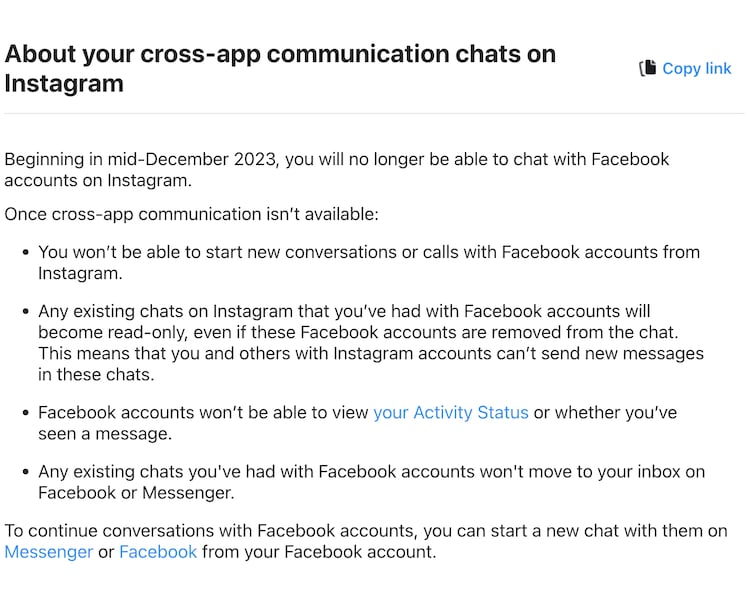 Mailbox / Facebook App Links integration means every link you