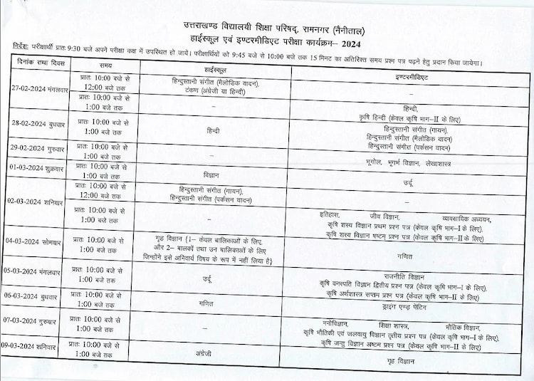 Uttarakhand board exam 2024, Uttarakhand datesheets 2024, Uttarakhand board exam 2024 datesheets, UBSE 10th datehseet, UBSE 12th datesheet, Uttarakhand board exam datesheets, Uttarakhand board Class 10 highschool datesheet, Uttarakhand board Class 12 intermediate datesheet, Uttarakhand board highschool datesheet, Uttarakhand board intermediate datesheet