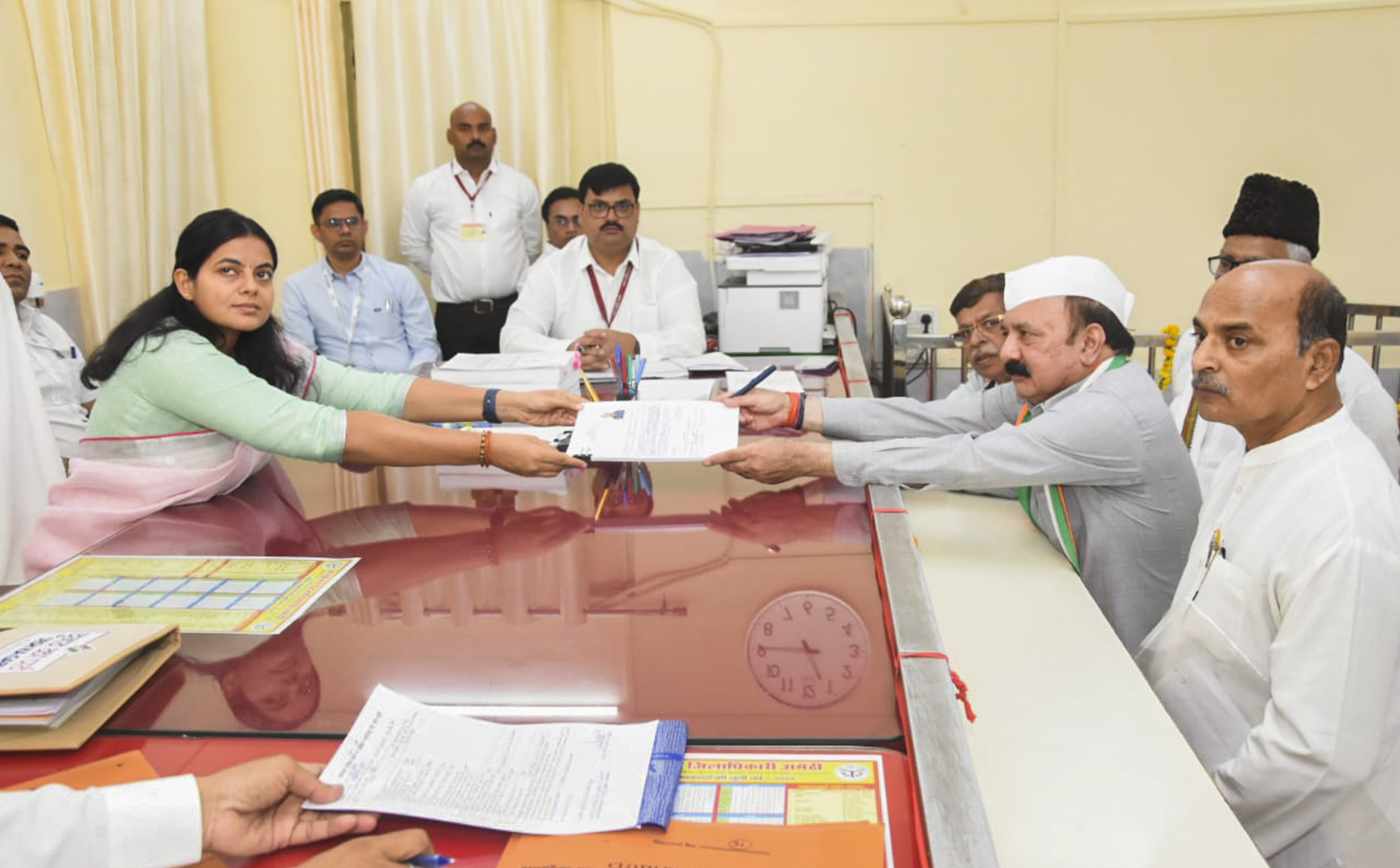 Kishori Lal Sharma files nomination from Amethi (Credits: PTI)