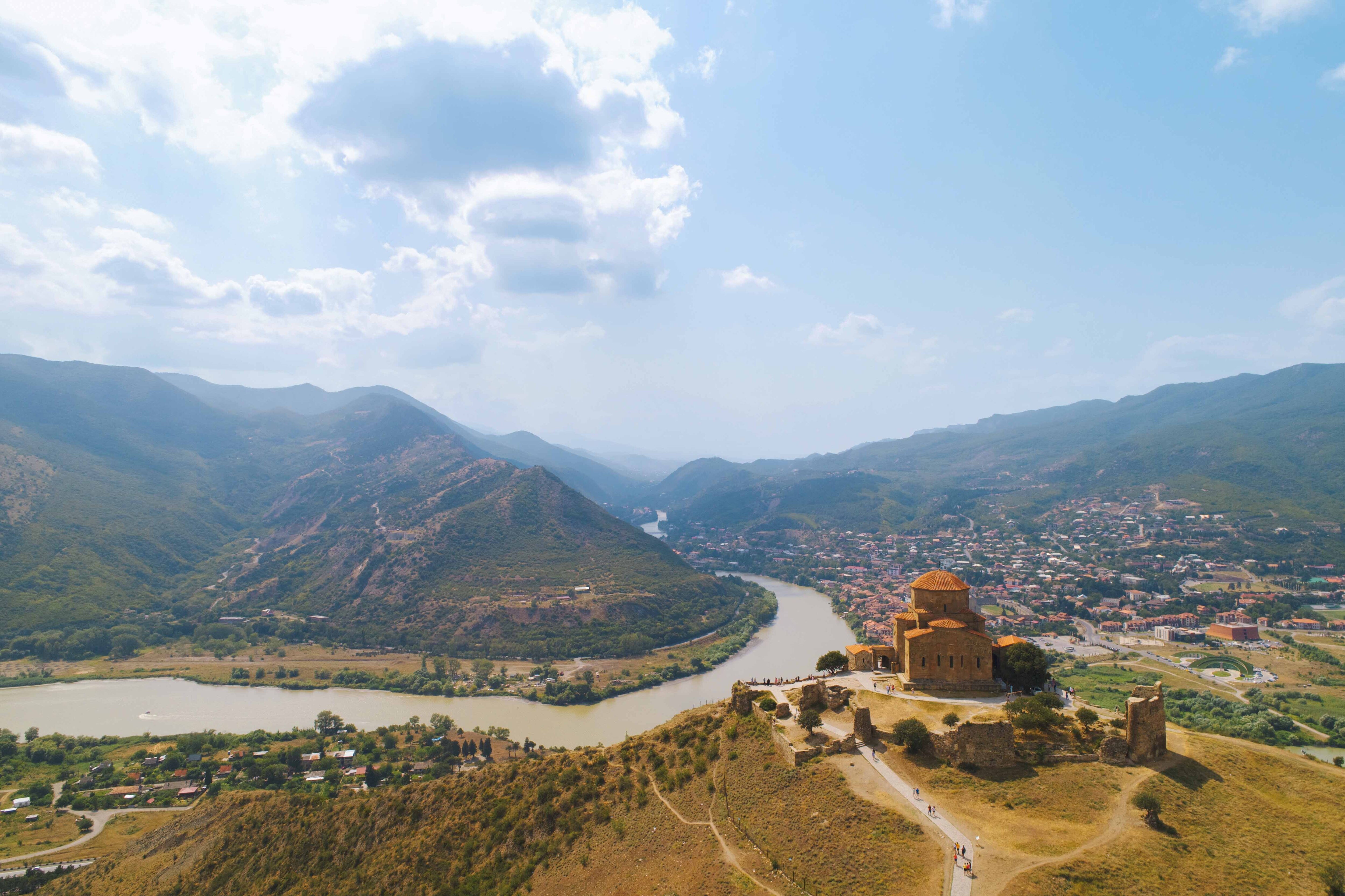 Jvari Monastery and the confluence of Mtkvari and Aragvi rivers. PhotoGetty Images