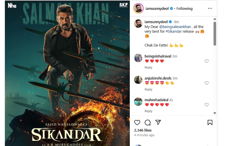 Sikandar Live Updates: Fans Hail Salman Khan's Film as a Giant Blockbuster! 1 screenshot 2025 03 30 091418